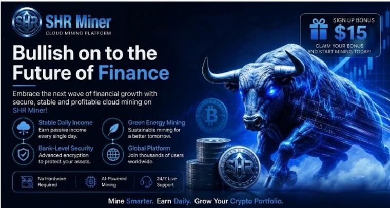 SHR Miner has launched a free cloud mining service for holders of BTC, XRP, and ETH, offering daily earnings of $10,700 or more