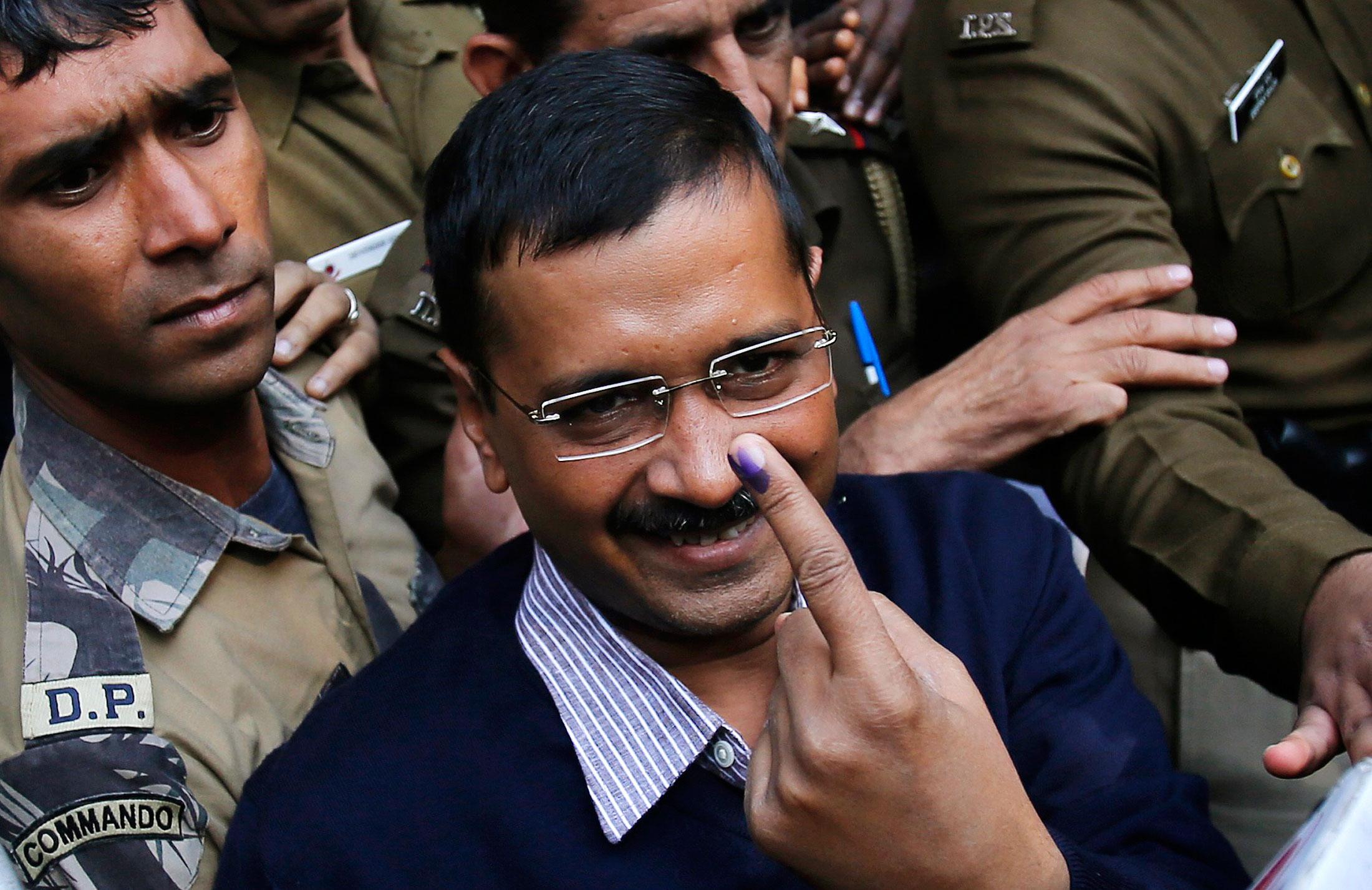 AAP set to win with a clear majority in Delhi: Exit polls