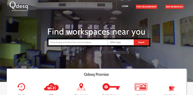 Workspace aggregator Qdesq gets seed funding from Redcliffe’s Jain, others