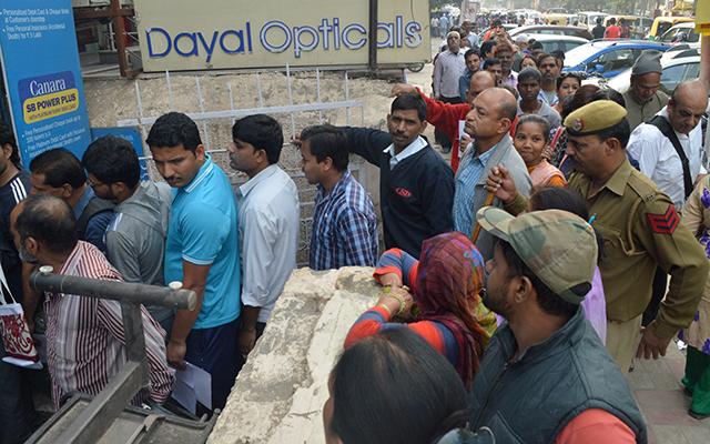 Chaos from note ban continues as queues swell at banks, ATMs